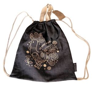Portugal Rooster Denim Backpack Bag Festival Country 17X14” Farm Farmers Market